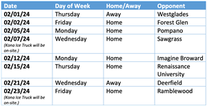 Flag Football Schedule Image